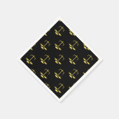 Gold Scales of Justice op Black Repeoning Pattern Servet (Hoek)