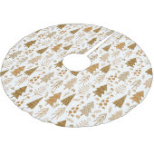 Gold Scandinavian Style Kersttree Pattern Kerstboom Rok (Gekanteld)