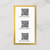 Gold Scannable Digital Contact QR Code Logo Visitekaartje (Achterkant)