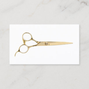 Gold Scissor minimalist Hair Stylist Hair Salon Visitekaartje
