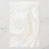 Gold Scissors Barber Marble Service Menu (Achterkant)