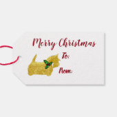 Gold Scottie Dog Pset Cadeaulabel (Achterkant Horizontaal)