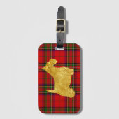 Gold Scottish Terrier op pad Bagagelabel (Voorkant (verticaal))