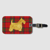 Gold Scottish Terrier op pad Bagagelabel (Voorkant (horizontaal))