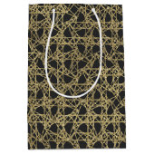 Gold Scratch Golden Modern Glamour Unique Elegant Medium Cadeauzakje (Voorkant)