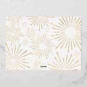 Gold script 2 foto modern folie feestdagenkaart (Achterkant)