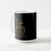 Gold Script 30 Flirty prospère Mug d'anniversaire (Devant gauche)