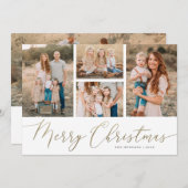 Gold Script 5-fotografie, kerstflatje Feestdagenkaart (Voorkant / Achterkant)