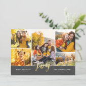 Gold Script 6 Photo Joyeux Noël Carte