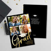 Gold Script Afstuderen Photo Collage Sjabloon
