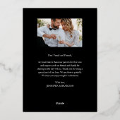 Gold Script boogfoto bedankt je Folie kaart (Achterkant)