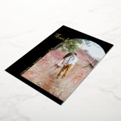 Gold Script boogfoto bedankt je Folie kaart (Gedraaid)