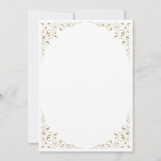 Gold Script Botanical Lijst Save the Date (Achterkant)