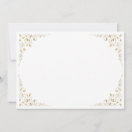 Gold Script Botanische Lijst bruiloft Save The Date (Achterkant)