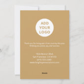 Gold Script Business Holiday Kaart (Achterkant)