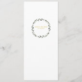 Gold Script Calligraphy Classic Weddenrennen Menu (Achterkant)