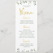 Gold Script Calligraphy Classic Wedding Dinner Menu (Voorkant)