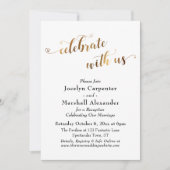 Gold Script Celebrate met US Confetti Back Kaart (Voorkant)