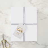 Gold Script Class of 2026 Modern  Cadeaulabel (Met Touw)