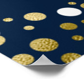 Gold Script Confetti Grad Party Affiche de bienven (Coin)