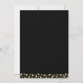 Gold Script Confetti Photo Black Afstudeerder kond Kaart (Achterkant)