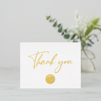 Gold Script Custom Business logo-tekst Bedankt