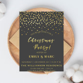 Gold Script en Confetti | Kerstfeest Kaart
