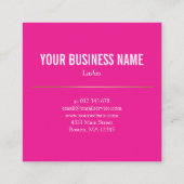 Gold Script en zwarte streepjes Vierkante Visitekaartje (Achterkant)