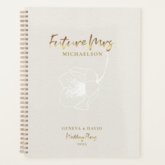 Gold Script Future Mme Beige Wedding planner (Devant)