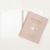 Gold Script Future Mme Blush Wedding planner rose (Devant avec enveloppe)