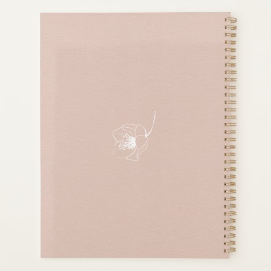 Gold Script Future Mme Blush Wedding planner rose (Dos)