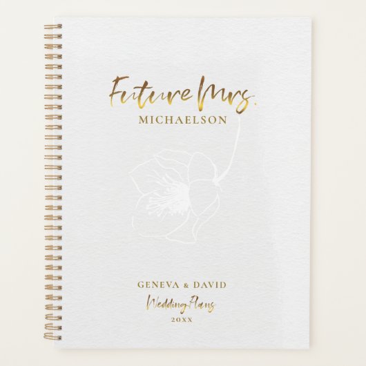 Gold Script Future Mrs Wedding Planner (Voorkant)