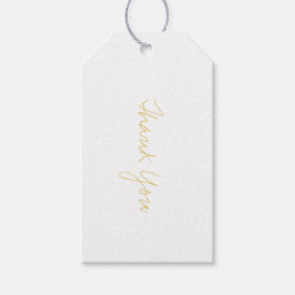 Gold Script - Hartelijk dank - Label voor cadeau Cadeaulabel