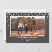 Gold Script Joyeux Noël Collage Carte de vacances (Dos)