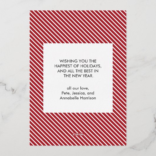 Gold Script Joyeux Noël Foil Carte de vacances (Verso)