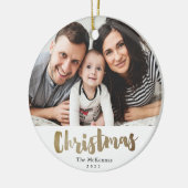 Gold Script-kerstfotoserie: keramiek Keramisch Ornament (Links)