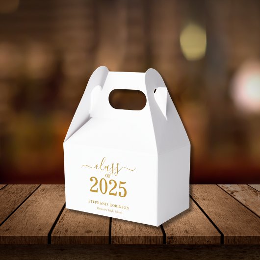 Gold Script-klasse van 2025 Afstuderen Bedankdoosjes