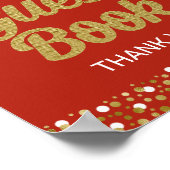 Gold Script Log het Afstudeerder van het gastboek  Poster (Hoek)