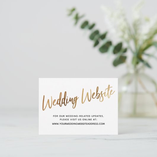 Gold Script Mariage Website, Enregistrer la carte  (Debout devant)