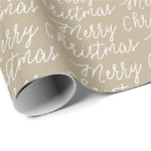 GOLD SCRIPT MERRY CHRISTMAS WRAPPINGPAPIER CADEAUPAPIER (Rol Hoek)