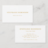 Gold Script Modern minimalist Visitekaartje (Voorkant / Achterkant)