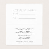 Gold Script Naam Hair Stylist Afspraak Herinnering Visitekaartjes (Binnenkant ongevouwen)