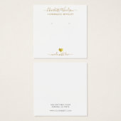 Gold Script Name Earning Jewelry Display Kaart (Voorkant /achterkant)