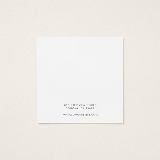 Gold Script Name Earning Jewelry Display Kaart (Achterkant)