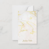 Gold Script Name Marble Handwrite Sjabloon (Achterkant)