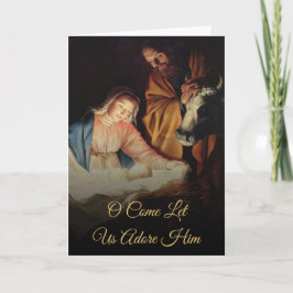 Gold Script Nativiteit Religieuze kerstfeestdag Kaart