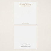 Gold Script Nom Earring Bijoux Carte d'affichage (Devant & derrière)