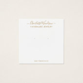 Gold Script Nom Earring Bijoux Carte d'affichage (Devant)