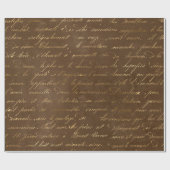Gold Script op bruin Cadeaupapier (Vlak)