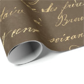 Gold Script op bruin Cadeaupapier (Rol Hoek)